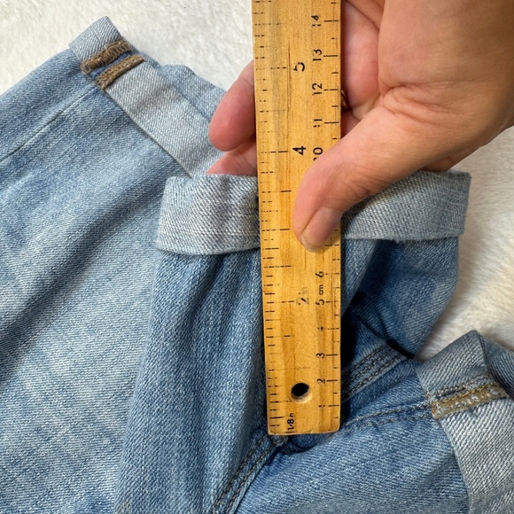 H&M LOGG Jean Shorts Womens Size 32 Blue Denim Shortie Shorts Summer - Picture 7 of 8